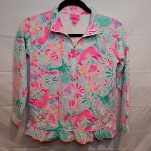 Lilly Pulitzer GIRLS UPF 50+ Mini Killian Popover Magical Mary 🦄  Size XL